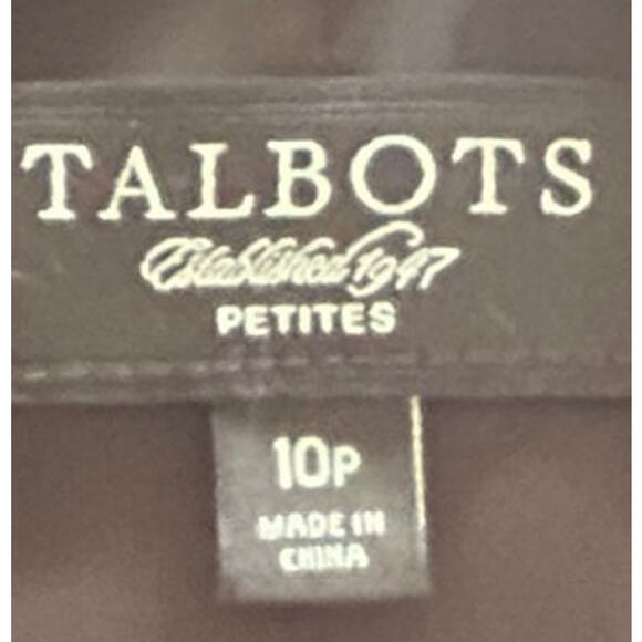 Talbots Wool Alpaca Blend Red Black Button Cropped‎ Blazer Jacket Women's Sz 10P - Picture 5 of 6